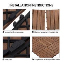 Easyfashion 12x12" Deck Tiles Patio Pavers Wood Flooring Tiles Indoor Outdoor 27pcs 15 Easyfashion 12x12" Deck Tiles Patio Pavers Wood Flooring Tiles Indoor Outdoor 27pcs -Home Flooring 06ce0b69 d1ae 408e aae4 501efa386b44.a12c5be07d6174fe533005558706be8e 1800x1800