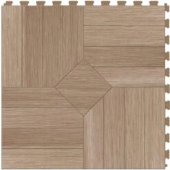 Perfection Floor Tile Bordeaux Wood Collection Bordeaux Elm/Satin 20-in X 20-in Water Resistant Interlocking Luxury Flooring (16.7-sq Ft) -Home Flooring 14117470 1800x1800