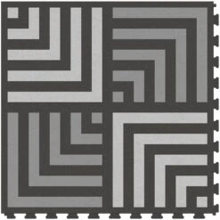 Perfection Floor Tile Geo Collection Master Knot Black/Satin 20-in X 20-in Water Resistant Interlocking Luxury Flooring (16.7-sq Ft) -Home Flooring 14863916 3fc08918 738e 4ab1 8e06 b44ac10740e7 1800x1800