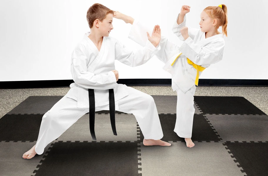 FlooringInc 2'x2' Jumbo Soft Foam Tiles (1 Black Grey) - Great For MMA Flooring, Kid's Flooring, Gym Flooring 2 FlooringInc 2'x2' Jumbo Soft Foam Tiles (1 Black Grey) - Great For MMA Flooring, Kid's Flooring, Gym Flooring - Image 2