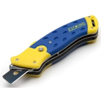 Estwing 3-In-1 Adjusting Retract Carpet Flooring Utility Knife Blue Yellow 1 Estwing 3-In-1 Adjusting Retract Carpet Flooring Utility Knife Blue Yellow