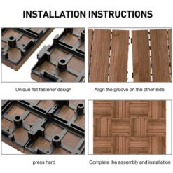 Topeakmart 12''x12''Interlocking Wood Flooring Tiles Indoor & Outdoor For Patio Garden Deck Poolside Pack Of 27 Natural Wood 25 Topeakmart 12''x12''Interlocking Wood Flooring Tiles Indoor & Outdoor For Patio Garden Deck Poolside Pack Of 27 Natural Wood -Home Flooring 2569b172 cf74 4682 9337 e75f137d5a9a 1.3224f462a1891f093bb659bf15f34f17 1800x1800