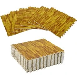 HOMCOM Soozier 18 Piece 24" X 24" High-Density Anti-Slip Water Resistant Interlocking Foam Floor Tile Mats 72Sqft