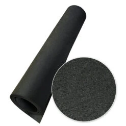 Rubber-Cal "Elephant Bark" Rubber Flooring - 3/8 In. X 4 Ft. X 4 Ft. - Black