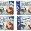 Coastal Living Seascapes Foam Backed Vinyl Placemats Summer Theme, Set Of 4 (Blue Crab Red Lobster Fresh Catch)