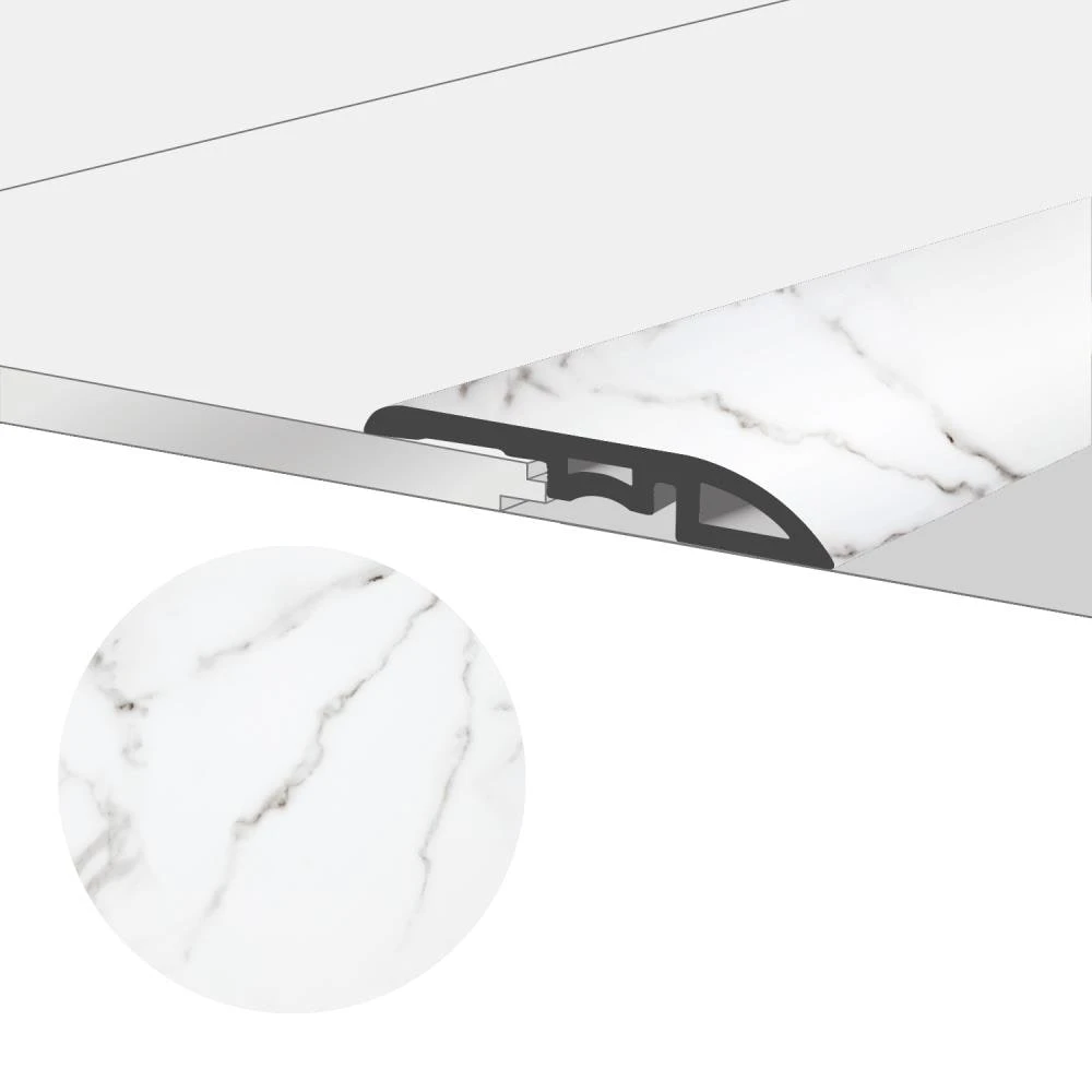 Lucida USA Calacatta 1.75-in X 48-in Vinyl Floor Reducer 1 Lucida USA Calacatta 1.75-in X 48-in Vinyl Floor Reducer