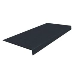 Roppe 12 X 3 Ft Black Square Rubber Square Nose Stair Tread