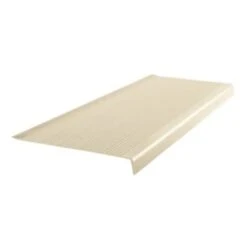 Roppe 12 X 3.5 Ft Almond Ld Ribbed Vinyl Square Nose Stair Tread