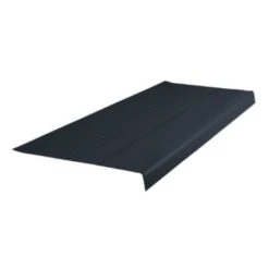 Roppe 12-1/2 X 3.5 Ft Black Hd Ribbed Vinyl Square Nose Stair Tread