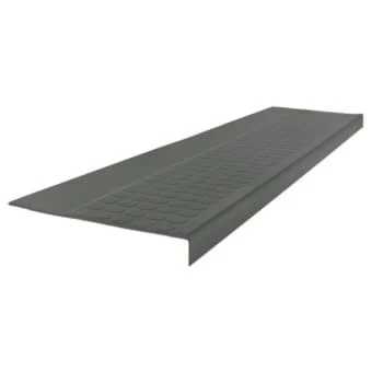 Roppe 12-1/2 X 3.5 Ft Charcoal Low Circular Rubber Square Nose Stair Tread 2 Roppe 12-1/2 X 3.5 Ft Charcoal Low Circular Rubber Square Nose Stair Tread - Image 2