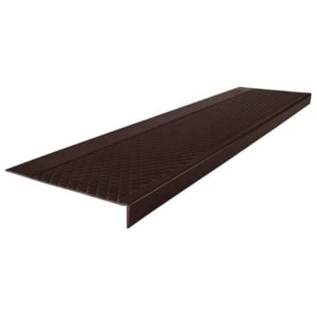 Roppe 12 X 4 Ft Brown Diamond Rubber Square Nose Stair Tread 1 Roppe 12 X 4 Ft Brown Diamond Rubber Square Nose Stair Tread