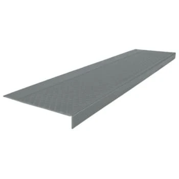 Roppe 12 X 4 Ft Dark Gray Diamond Rubber Square Nose Stair Tread 2 Roppe 12 X 4 Ft Dark Gray Diamond Rubber Square Nose Stair Tread - Image 2