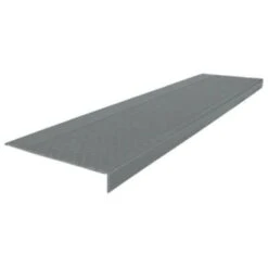 Roppe 12 X 4 Ft Dark Gray Diamond Rubber Square Nose Stair Tread