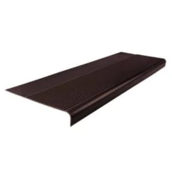 Roppe 12-1/4 X 4 Ft Brown Ld Ribbed Rubber Round Nose Stair Tread