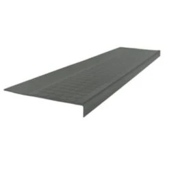 Roppe 12-1/2 X 4.5 Ft Charcoal Low Circular Rubber Square Nose Stair Tread