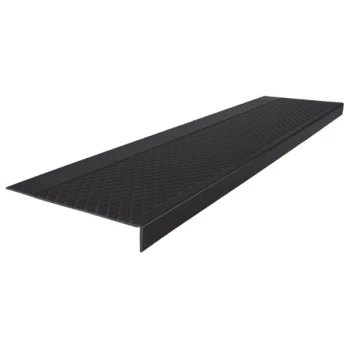 Roppe 12 X 5 Ft Black Diamond Rubber Square Nose Stair Tread 1 Roppe 12 X 5 Ft Black Diamond Rubber Square Nose Stair Tread