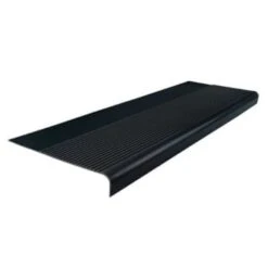Roppe 12-1/4 X 5 Ft Black Ld Ribbed Rubber Round Nose Stair Tread