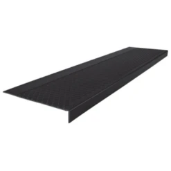 Roppe 12 X 6 Ft Black Diamond Rubber Square Nose Stair Tread