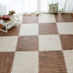 Jeobest Foam Floor Play Mat - Foam Mat Floor Tile - Playmat Foam Interlocking Puzzle Floor Mat - 6PCS Wood Soft EVA Foam Play Mat Kids Puzzle Floor Foam Mat (brown Wood Grain) 11.8 X 11.8 Inch) MZ -Home Flooring 6d27cbe5 61d2 4837 8c29 fbb68dc5ebf6 1.7a10c215f9dade117aa93785e70e9cde 1800x1800