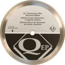 Qep 10 Continuous Rim Diamond Tile Saw Blade For Wet Cutting, #6-1001cr