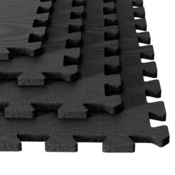 Stalwart 16 Sq Ft Ultimate Comfort Foam Flooring, Black, 4pc