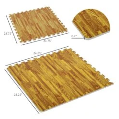 HOMCOM Soozier 18 Piece 24" X 24" High-Density Anti-Slip Water Resistant Interlocking Foam Floor Tile Mats 72Sqft -Home Flooring b9adec0c 6def 44b8 b119 e4703e5258ec.040b61b01d22f413dcda9d3d8eceafce 1800x1800