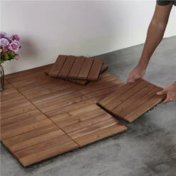 Topeakmart 12''x12''Interlocking Wood Flooring Tiles Indoor & Outdoor For Patio Garden Deck Poolside Pack Of 27 Natural Wood 18 Topeakmart 12''x12''Interlocking Wood Flooring Tiles Indoor & Outdoor For Patio Garden Deck Poolside Pack Of 27 Natural Wood -Home Flooring dec8c9d7 fa81 46dd 91ff bfdc65cc4d5f 1.69ddf0c08bc1c07caa29dfe639b5e23a 1800x1800