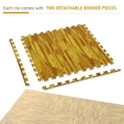 HOMCOM Soozier 18 Piece 24" X 24" High-Density Anti-Slip Water Resistant Interlocking Foam Floor Tile Mats 72Sqft -Home Flooring f6620997 6e5c 4345 a58f 77570ae9d751.1bbc6c7055bfc611f67d4caa0a1ce7a1 1800x1800